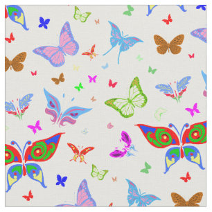 Tela Mariposas Coloridas En Patrón Festividad De Vuelo