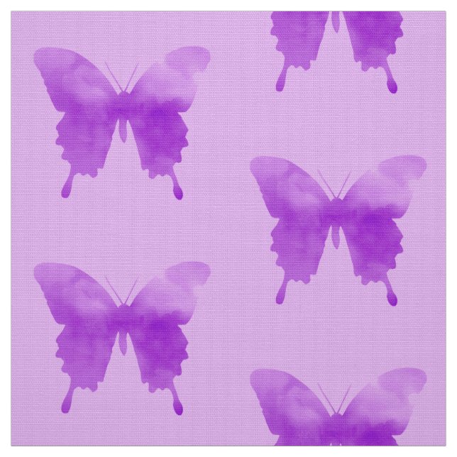 Tela Mariposas de la acuarela - lavanda y violeta (Retal)