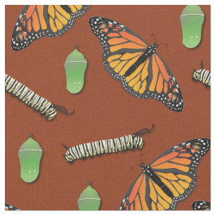 Tela Mariposas monarcas Tejido de orugas