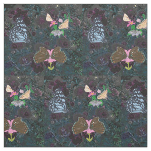 Tela Mariposas pintadas Abstractas Flores Tejidos