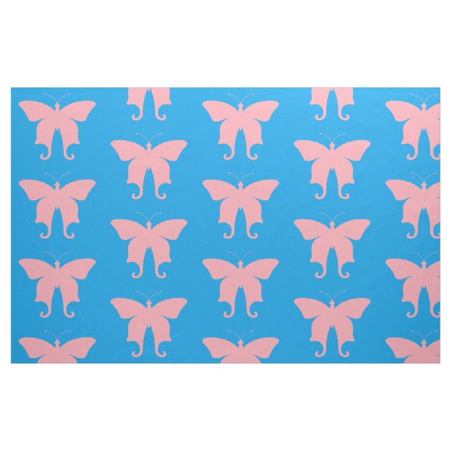 Tela Mariposas rosadas ("Cuarto gordo" (fat quarter))
