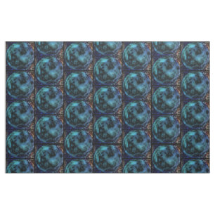Tela Mármol azul de imitación