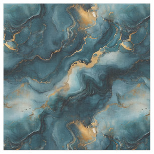 Tela Mármol azul oscuro y oro