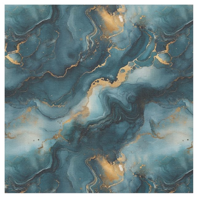 Tela Mármol azul oscuro y oro (De cerca)