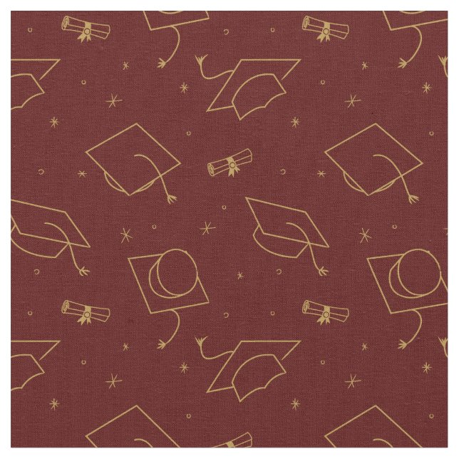 Tela Maroon Background Graduation Cap Toss (De cerca)