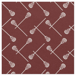 Tela Maroon Lacrosse White Sticks Patterado