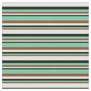 Tela Marrón, Aquamarina, Negro y Ligero De Color Cian