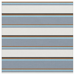 Tela Marrón, azul cielo, gris pizarra clara, blanco y n