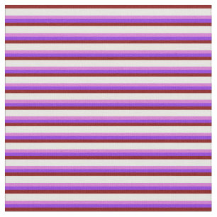 Tela Marrón, crema de menta, orquídea y púrpura