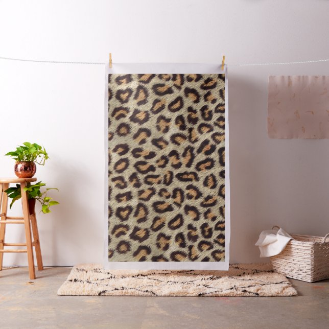 Tela Marrón manchas leopardo textura de piel (In Situ)