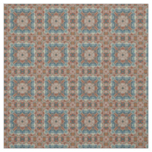 Tela Marrón Naranja Quemada Taupe Azul Verde Azul Étnic