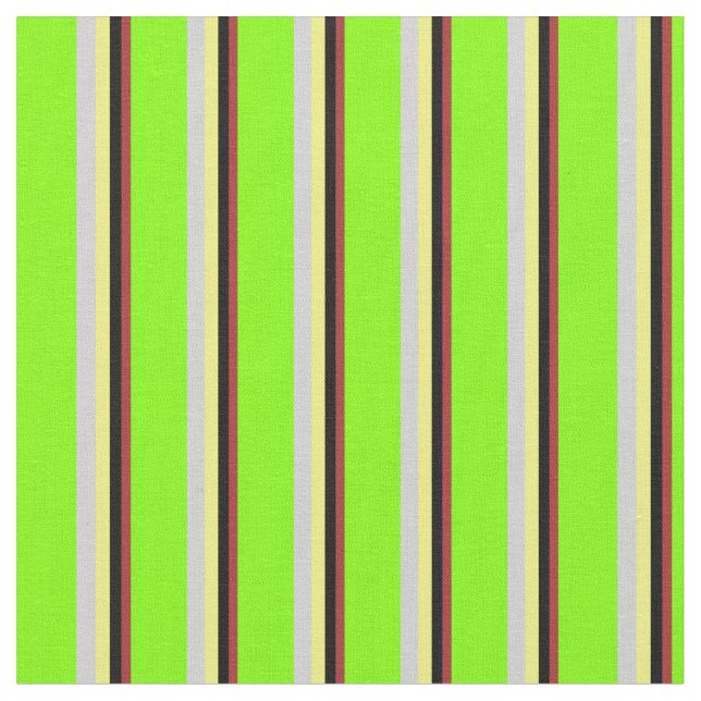 Tela Marrón, negro, amarillo, gris claro y chartreuse (De cerca)