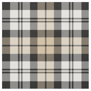 Tela Marrón y Blanco Tartán Plaid de Black Watch