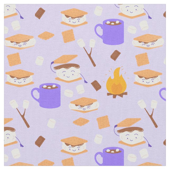 Tela marshmallow de hojalata de chocolate mores púrpura (De cerca)