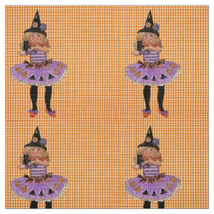 Tela Mary the Halloween Witch Fabric