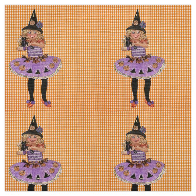 Tela Mary the Halloween Witch Fabric (Retal)