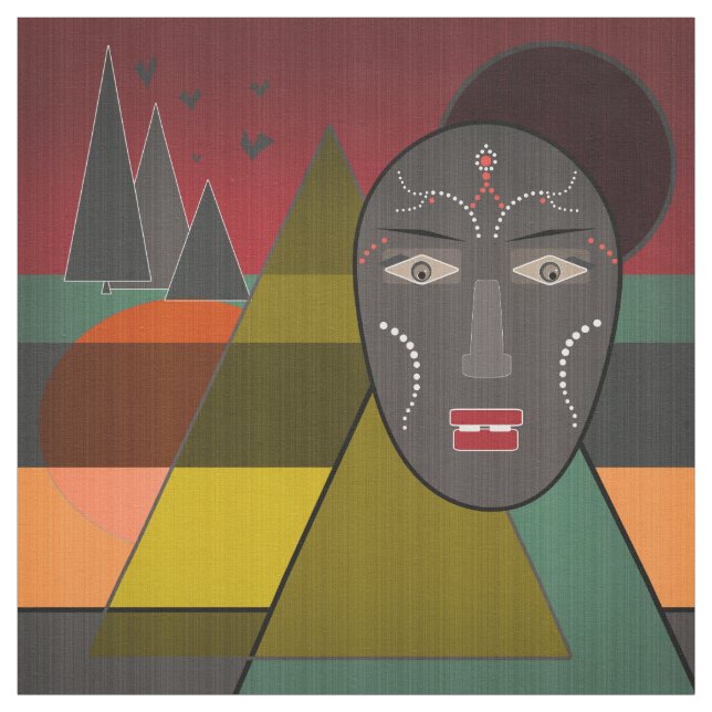 Tela Máscara africana (Retal)