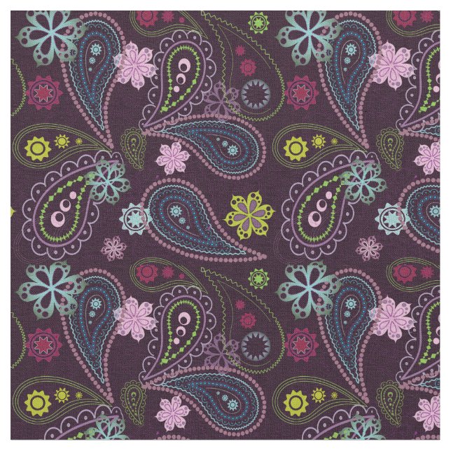 Tela Máscara Paisley DIY de Retro 60 (De cerca)