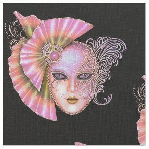 Tela Mascarada color personalizar Máscara de mardi gras