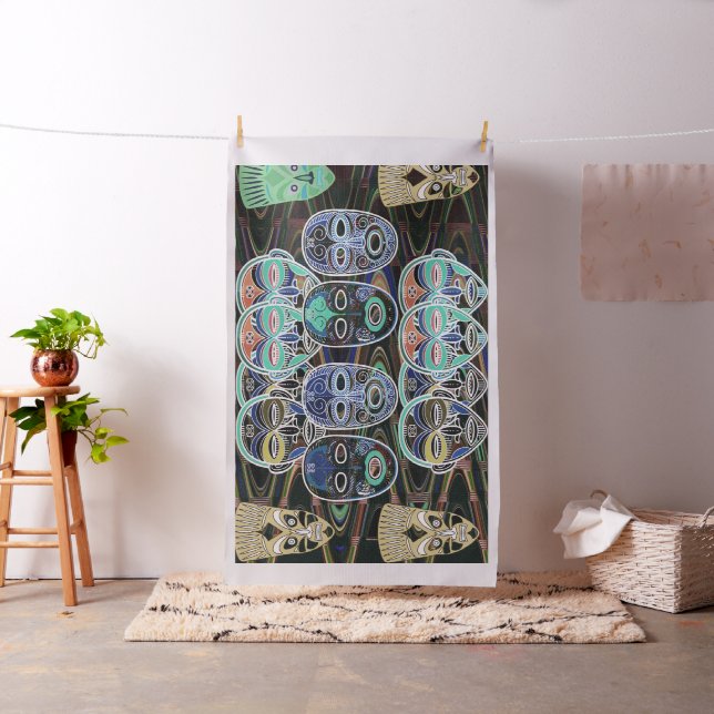 Tela Máscaras africanas V1 (In Situ)