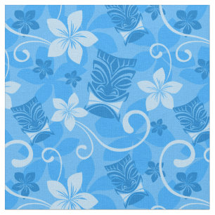 Tela Máscaras azules de tiki hawaiana