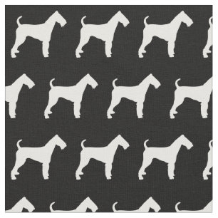 Tela Mascota Airedale Terrier Dog Silhouette