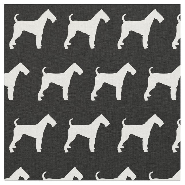 Tela Mascota Airedale Terrier Dog Silhouette (De cerca)