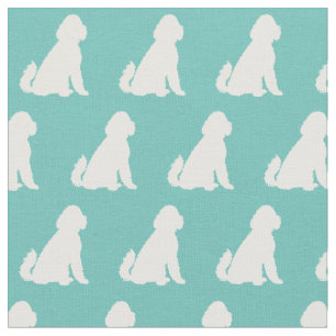 Tela Mascota Aussie de Doodle Dog Silhouette