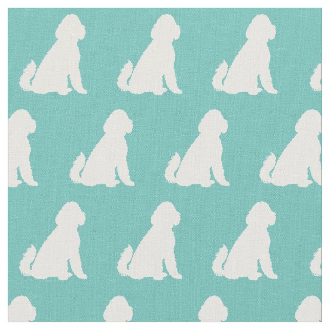 Tela Mascota Aussie de Doodle Dog Silhouette (De cerca)