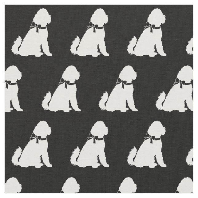 Tela Mascota Aussie de Doodle Dog Silhouette (De cerca)