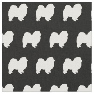 Tela Mascota Chow Chow Dog Silhouette