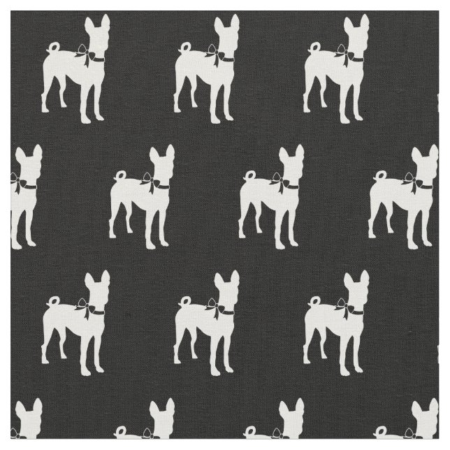 Tela Mascota de Basenji Dog Silhouette (De cerca)