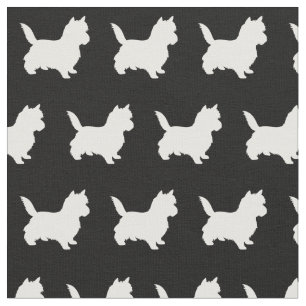 Tela Mascota de Cairn Terrier Dog Silhouette