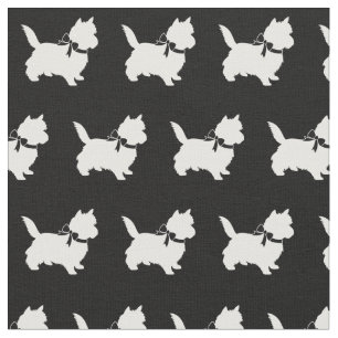 Tela Mascota de Cairn Terrier Dog Silhouette