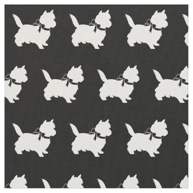 Tela Mascota de Cairn Terrier Dog Silhouette (De cerca)