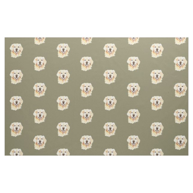 Tela Mascota de perro de Golden Retriever ("Cuarto gordo" (fat quarter))
