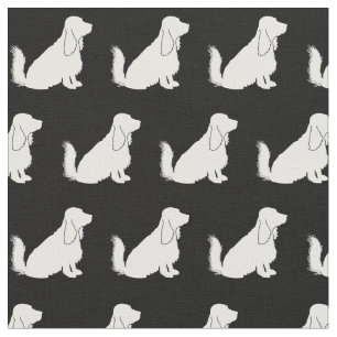 Tela Mascota de Silhouette de perro de Cocker Spaniel