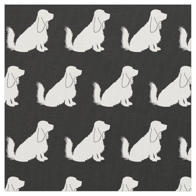 Tela Mascota de Silhouette de perro de Cocker Spaniel (De cerca)
