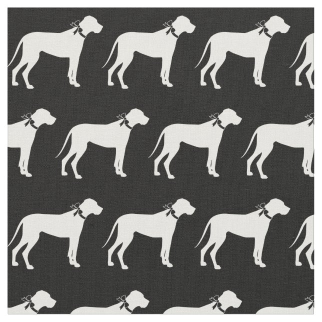 Tela Mascota de Silhouette Great Dane Dog (De cerca)