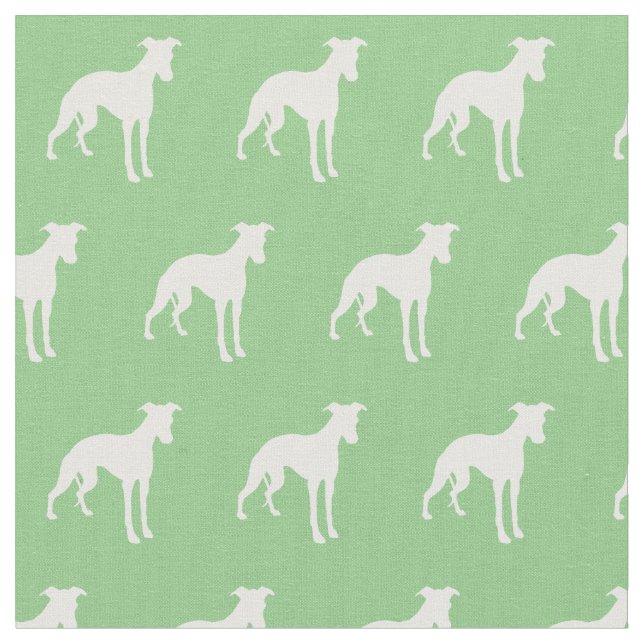 Tela Mascota de Silhouette para Perros Blancos Sage Gre (De cerca)