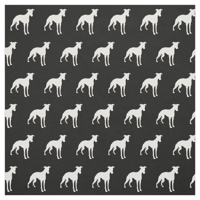 Tela Mascota de silueta de perro blanco (Retal)