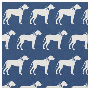 Tela Mascota de silueta de perro gigante azul