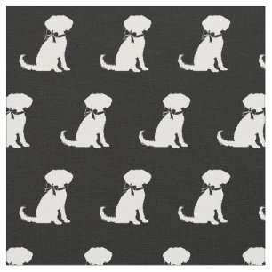 Tela Mascota Schnoodle Dog Silhouette