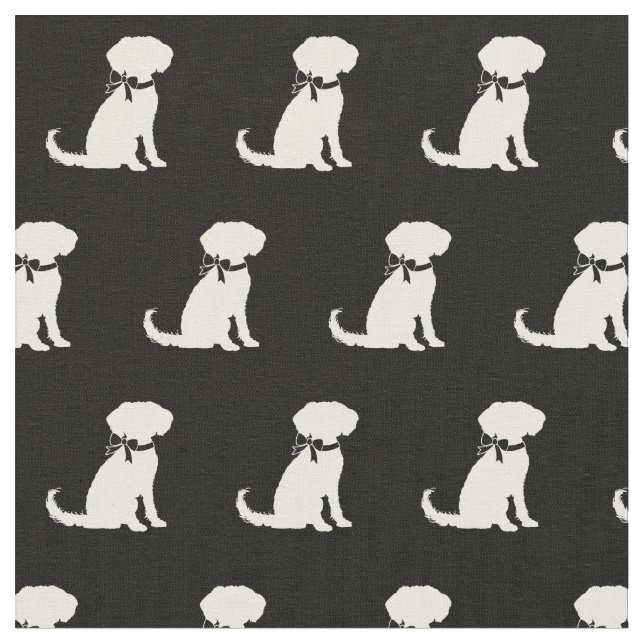 Tela Mascota Schnoodle Dog Silhouette (De cerca)
