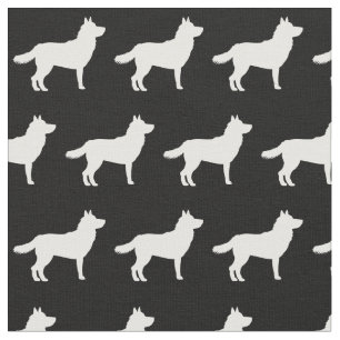 Tela Mascota Siberian Husky Dog Silhouette