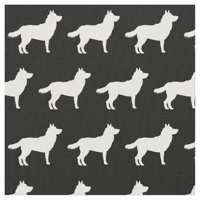 Tela Mascota Siberian Husky Dog Silhouette (De cerca)