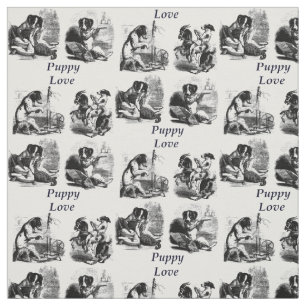 Tela Mascotas de perros adorados con pimienta ilustraci