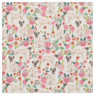 Tela Mastiff Dog Florals