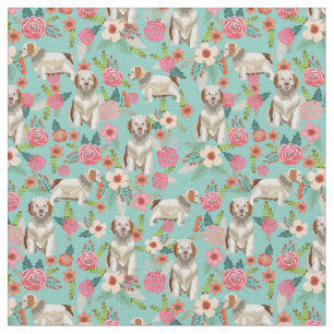 Tela Mata de perro floral de España trébol