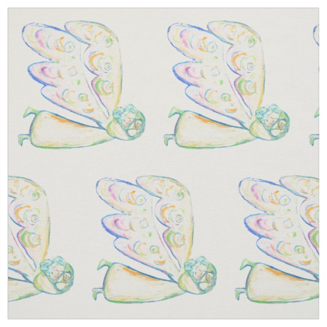 Tela Material de arte Angel Fabric de White Light Guard (Retal)